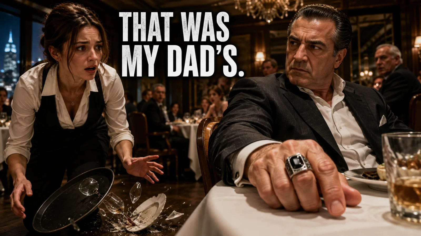 The Waitress Saw the Mafia Boss’s Ring—Then Whispered, “My Father Died Wearing That”