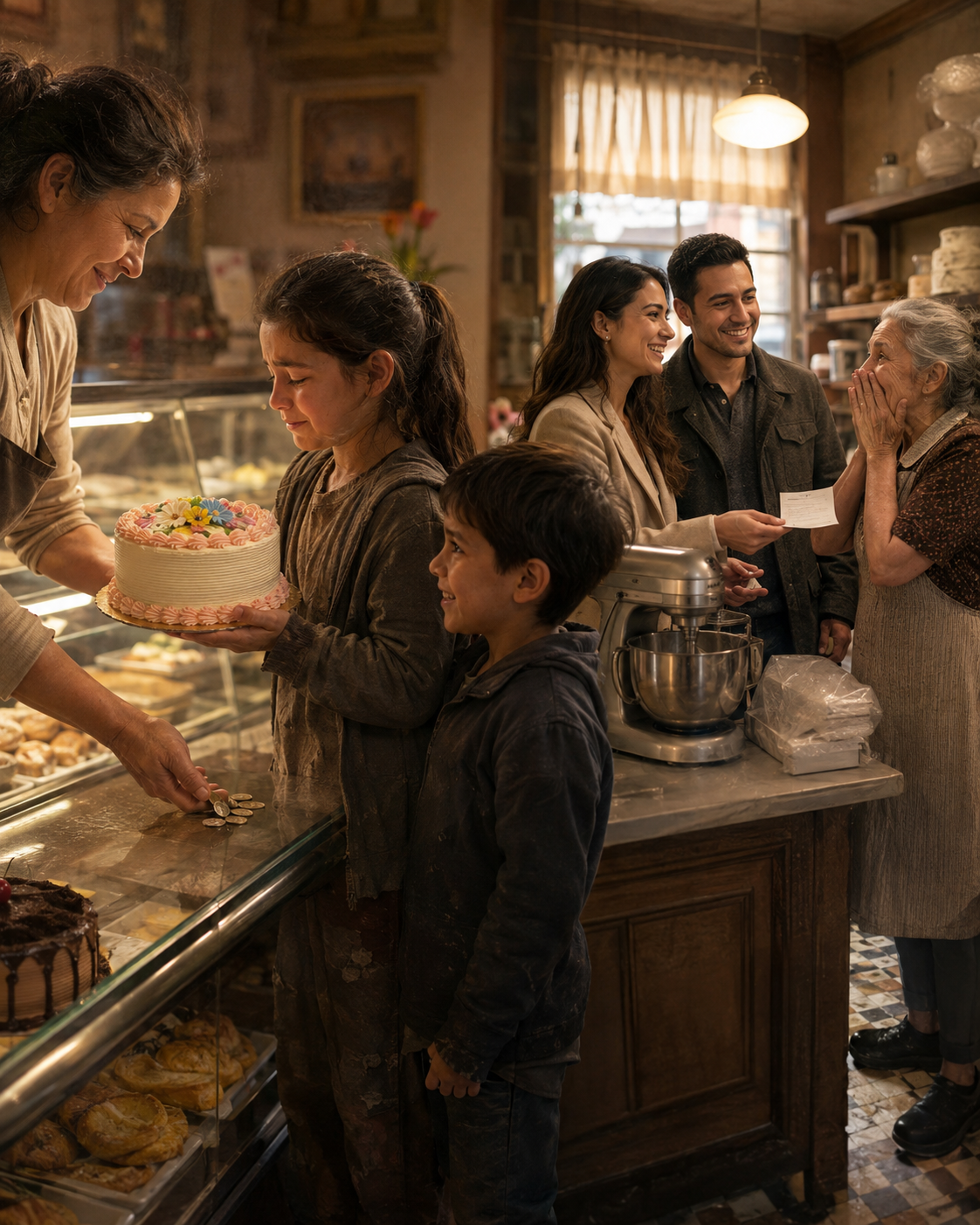 THEY COULDN’T AFFORD A BIRTHDAY CAKE FOR THEIR MOM—FIFTEEN YEARS LATER, THEY CAME BACK TO SAVE THE BAKERY THAT ONCE SAVED THEM