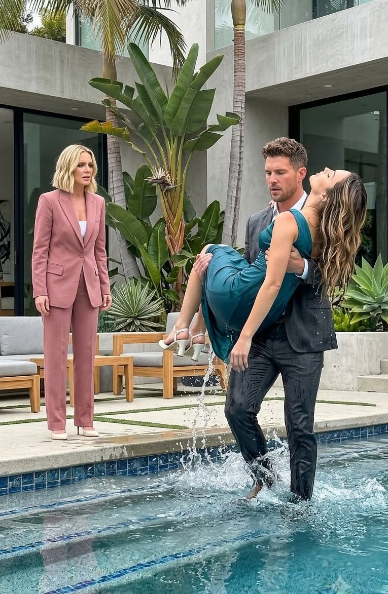 A SEVEN-MONTH-PREGNANT WOMAN WAS PUSHED INTO THE POOL IN FRONT OF HUNDREDS OF WEALTHY GUESTS—BUT HER LITTLE SON SAW WHO DID IT, AND HER HUSBAND WAS SECONDS AWAY FROM LEARNING THE TRUTH