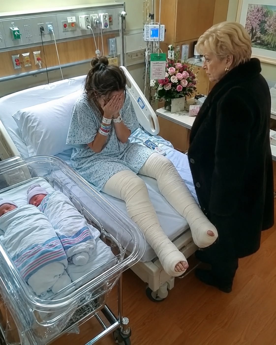MY MOTHER-IN-LAW THOUGHT I WAS AN UNEMPLOYED FREeloader—HOURS AFTER MY C-SECTION, SHE BROUGHT ADOPTION PAPERS AND DEMANDED ONE OF MY TWINS. THEN THE POLICE CHIEF WALKED IN AND RECOGNIZED ME