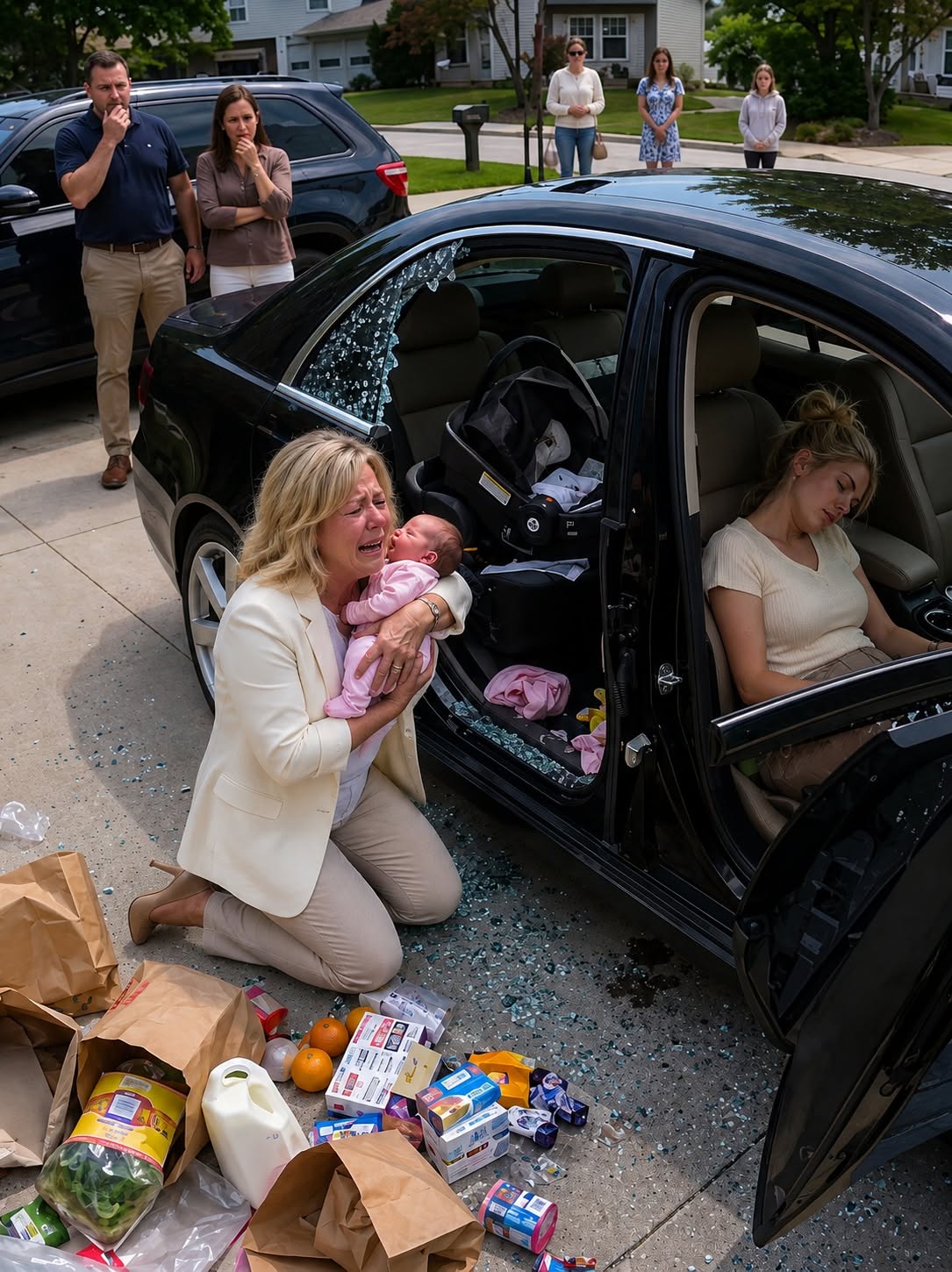 MY SON-IN-LAW AND HIS MISTRESS LEFT MY DAUGHTER AND HER THREE-WEEK-OLD BABY LOCKED INSIDE A SWELTERING CAR—AFTER I SMASHED THE WINDOW, SHE WHISPERED THEIR NAMES AND COLLAPSED