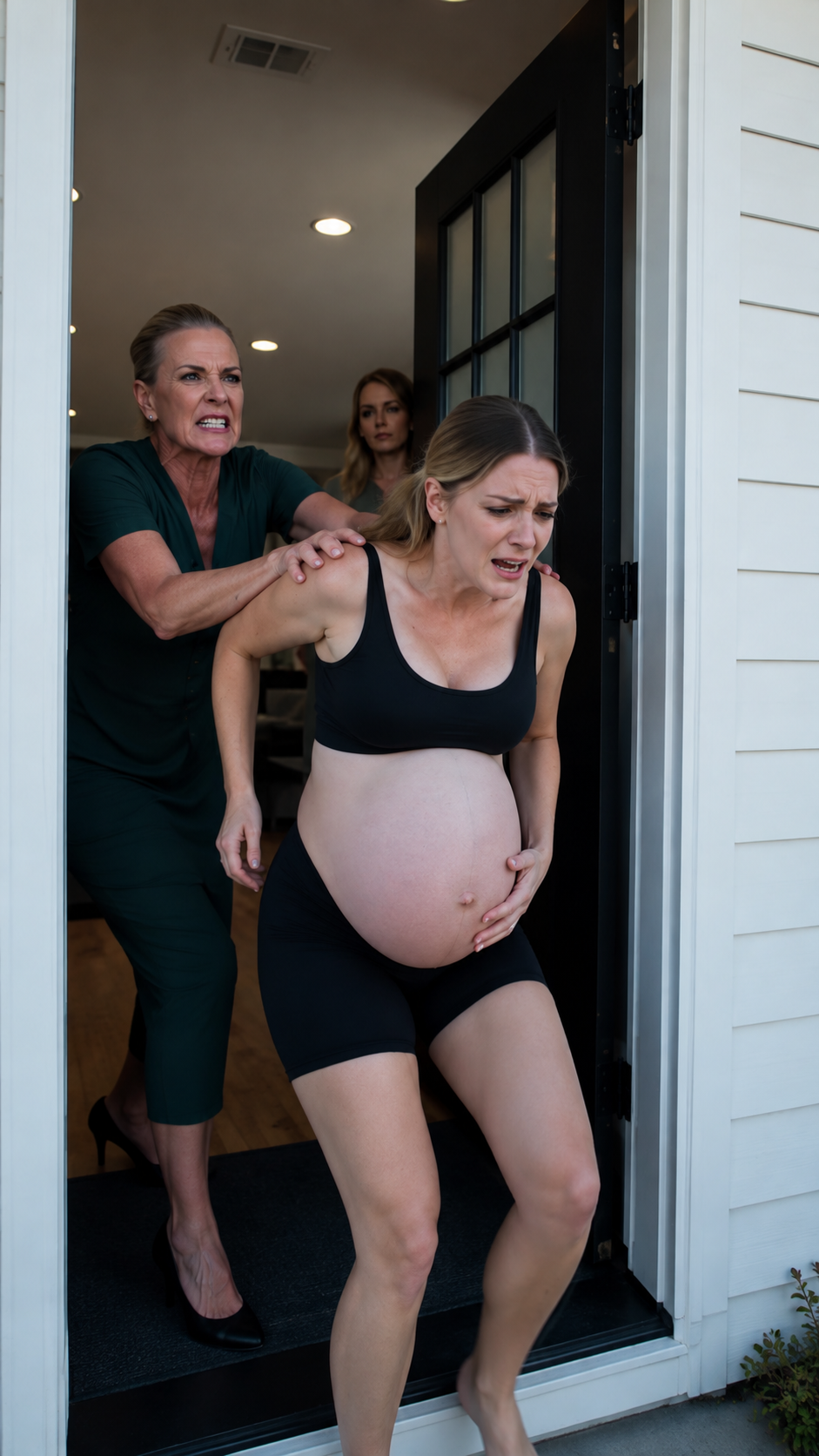 MY HUSBAND SMIRKED AS HIS MOTHER DRAGGED ME OUT BY MY HAIR WHILE I WAS SEVEN MONTHS PREGNANT—THEN A LINE OF BLACK SUVs PULLED UP OUTSIDE