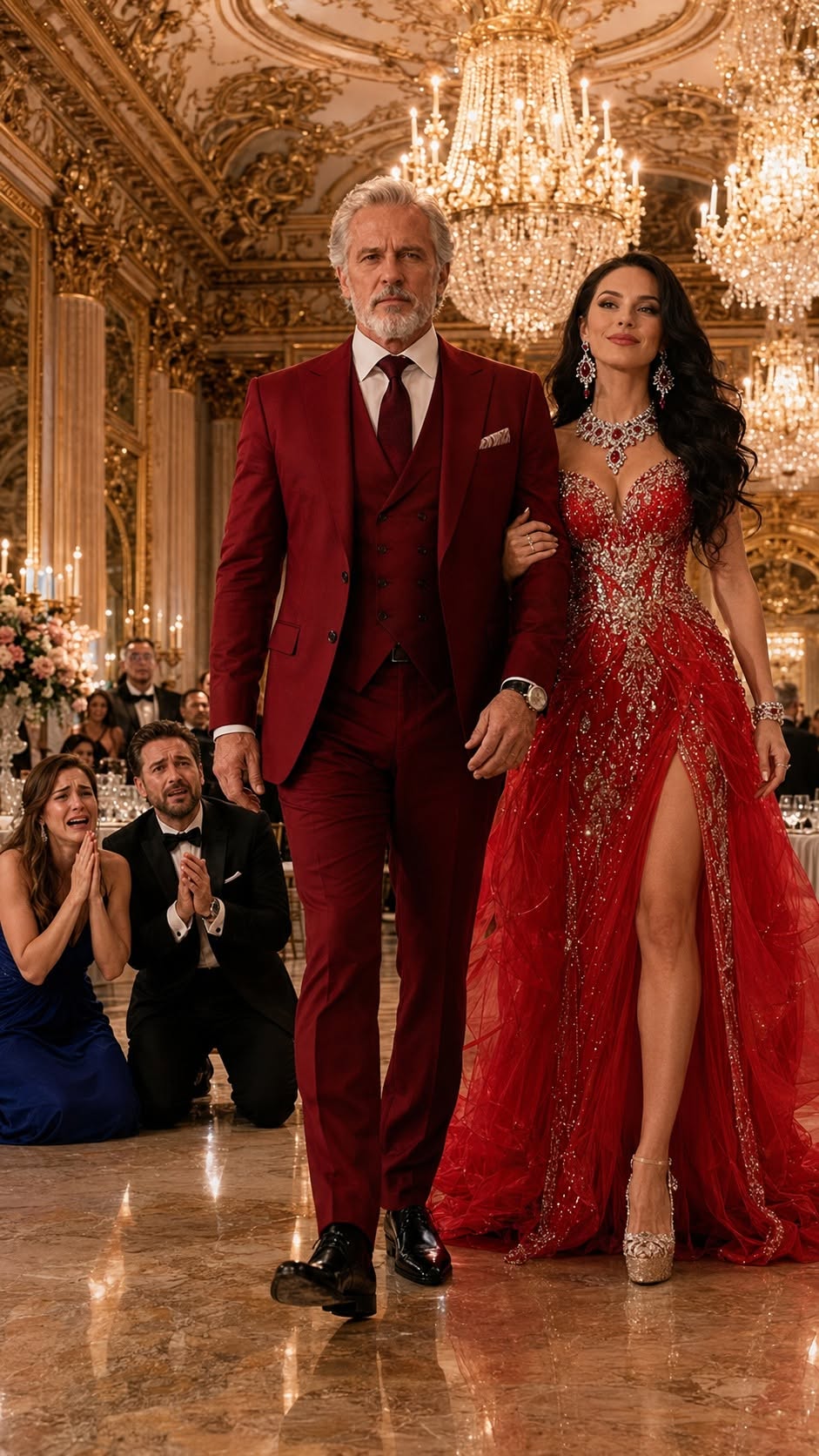 MY HUSBAND’S MISTRESS TOLD ME TO DISAPPEAR, AND HE SHOUTED, “YOU’RE FINISHED. GET OUT!”—THEN A SILVER-HAIRED BILLIONAIRE WALKED INTO THE BALLROOM AND CALLED MY NAME