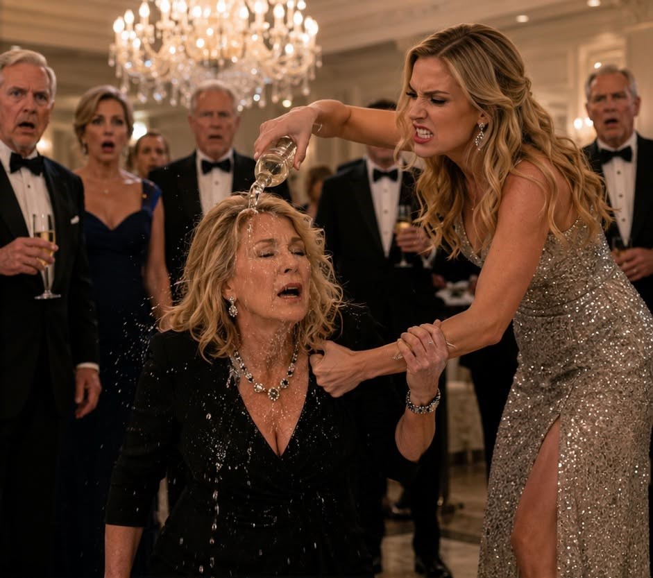 MY DAUGHTER POURED CHAMPAGNE OVER ME AND TOLD ME TO DIE IN FRONT OF THE ENTIRE BOARD—THEN I STOOD UP, AND SHE REALIZED THE “DEADLY GAS” WAS PART OF MY TRAP