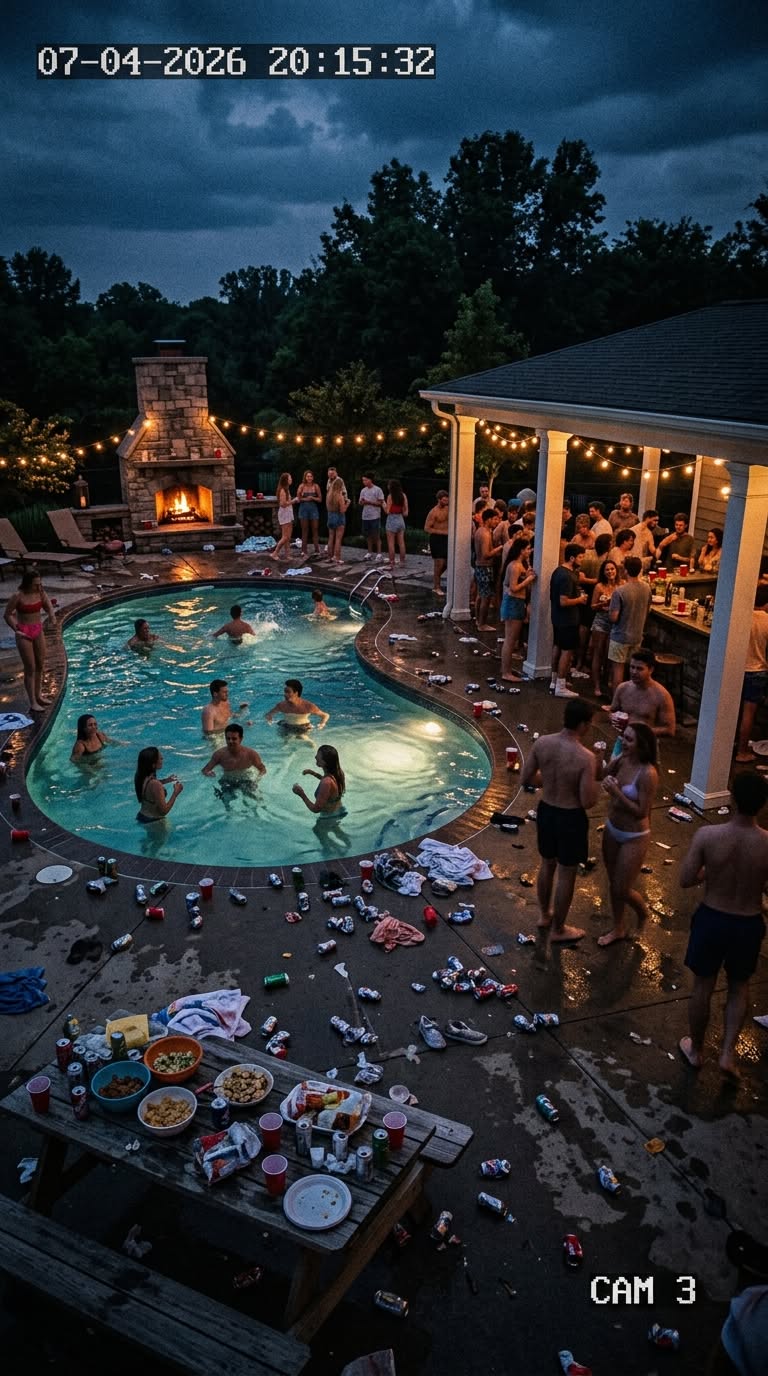 MY NEIGHBORS BROKE INTO MY BACKYARD AND TURNED MY PRIVATE POOL INTO THEIR FREE PARTY—SO THE NEXT MORNING, I CALLED A HELICOPTER