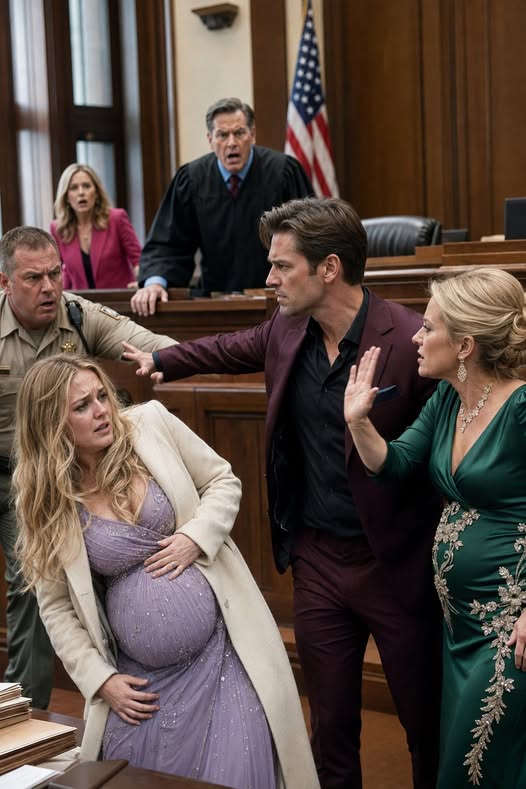 MY HUSBAND SLAPPED HIS 7-MONTH-PREGNANT WIFE IN COURT AND CHOSE MY LITTLE SISTER—SO I OPENED THE ENVELOPE HE WAS TERRIFIED OF