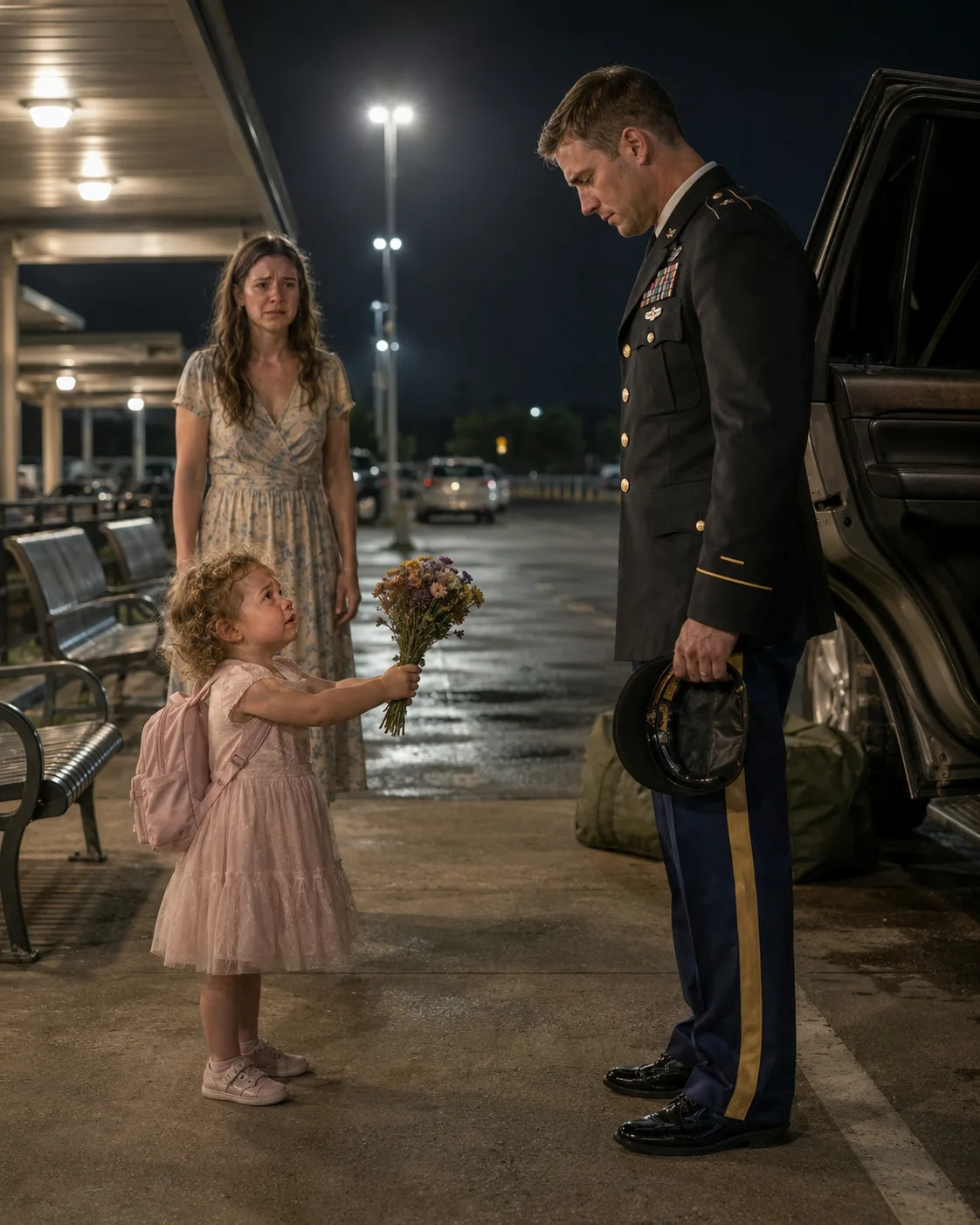 MY 2-YEAR-OLD CALLED EVERY RETURNING SOLDIER “DADDY”—THEN ONE OFFICER ARRIVED ALONE AFTER DARK.