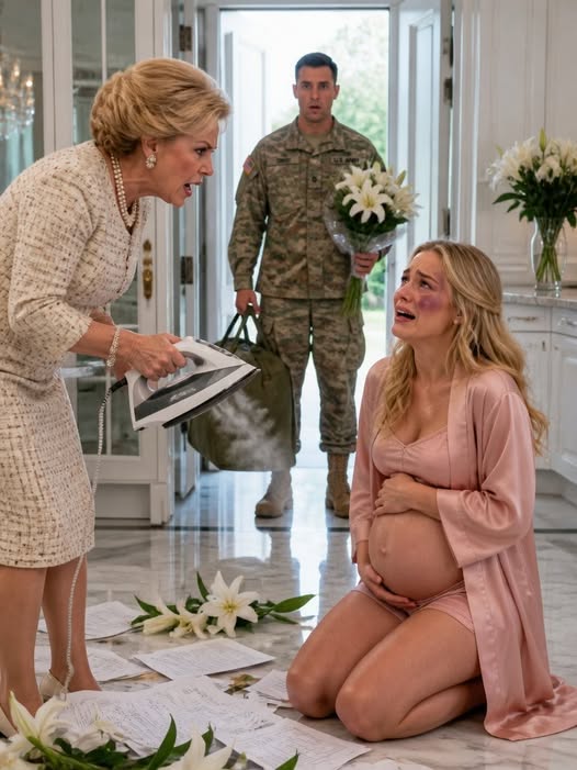 MY MOTHER-IN-LAW PRESSED A HOT IRON AGAINST MY EIGHT-MONTH PREGNANT BELLY AND SAID MY HUSBAND WAS DEAD—THEN HE CAME HOME AND TOOK ME AWAY FROM HER FOREVER