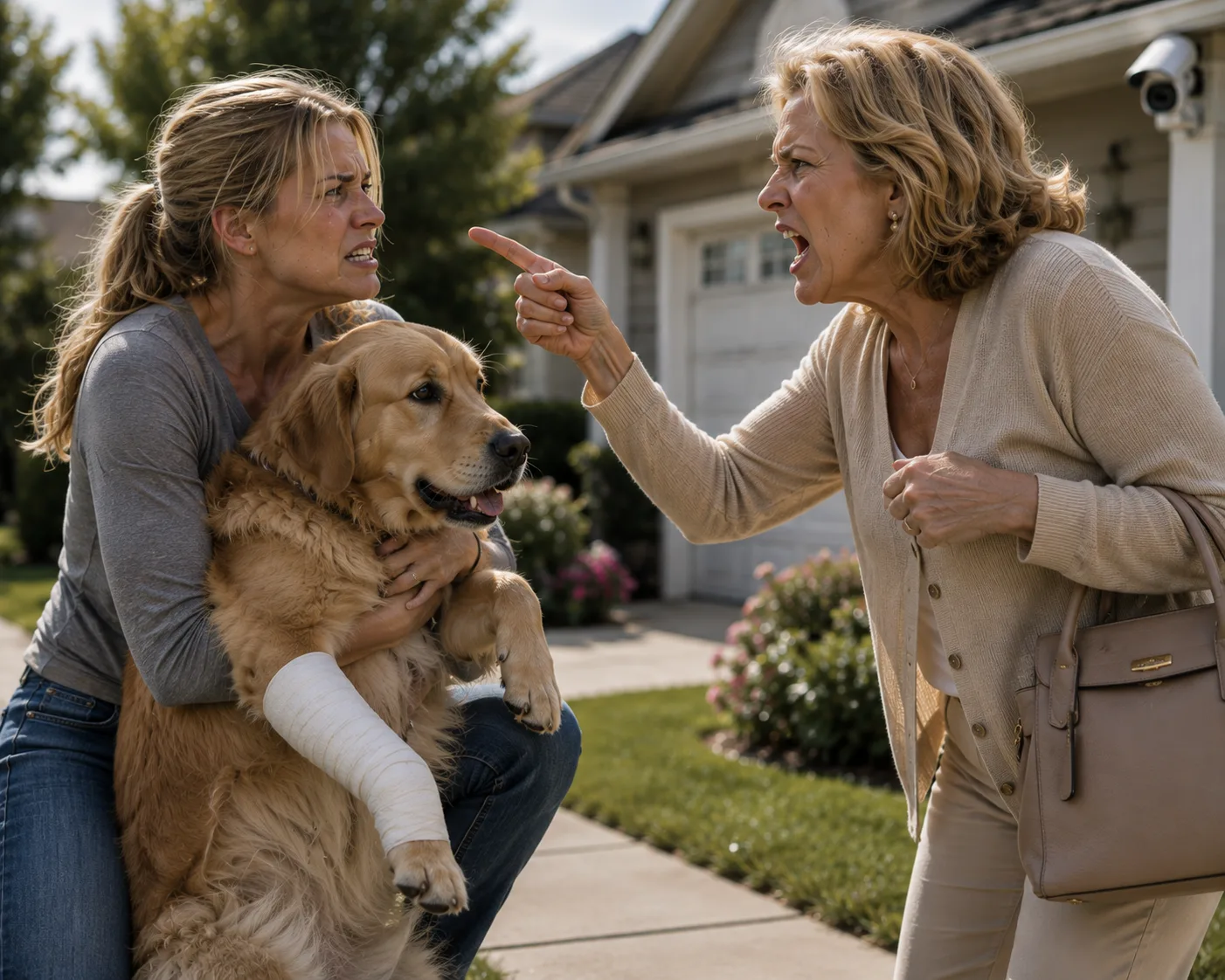 SHE KICKED MY DOG — THEN ASKED WHAT I WAS DOING