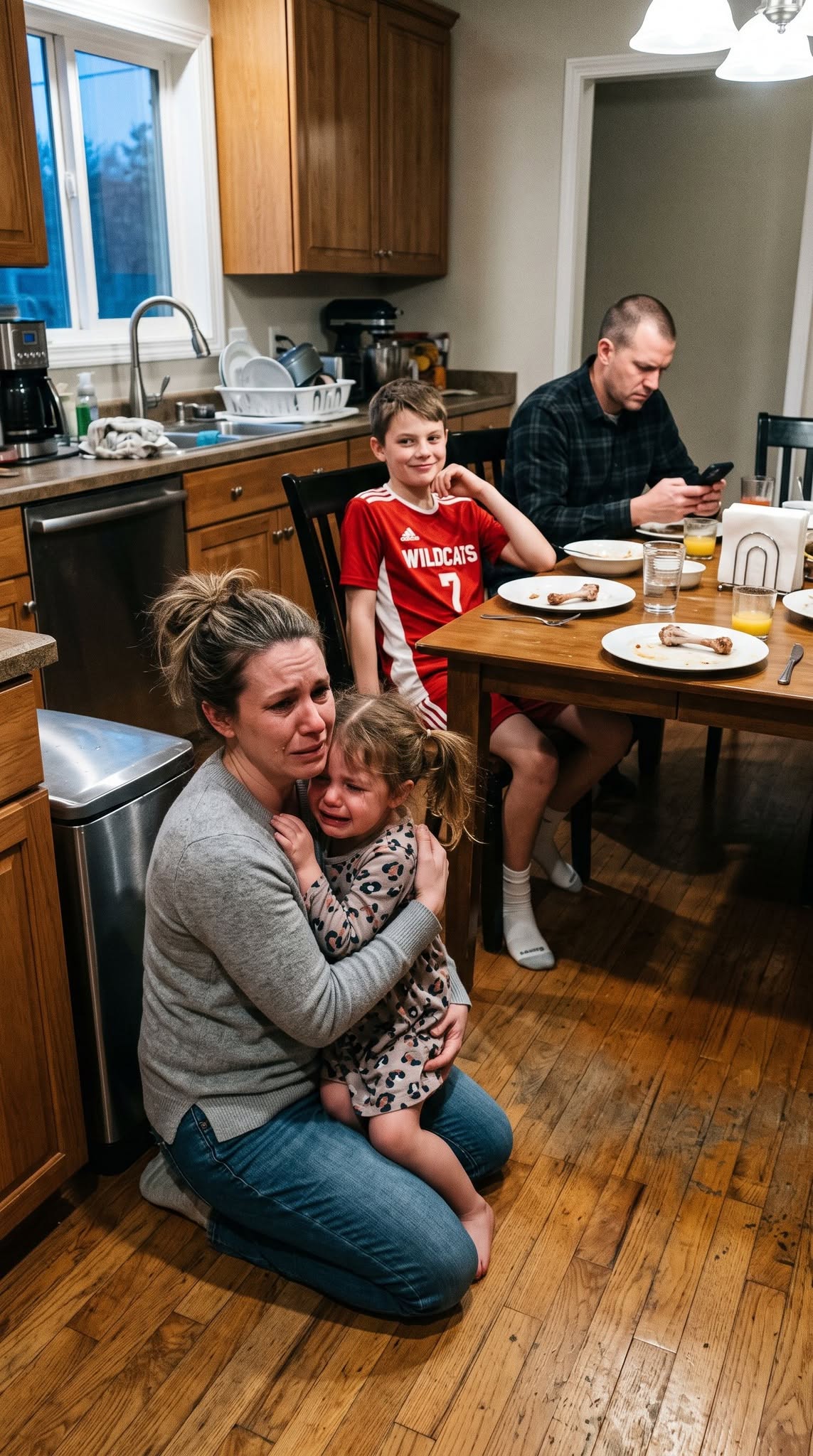 MY HUSBAND SLAPPED MY FOUR-YEAR-OLD DAUGHTER FOR CRYING AFTER HIS SON TOOK HER FOOD — THEN I FOUND THE FAMILY PLAN THAT LISTED HER AS “TEMPORARY”