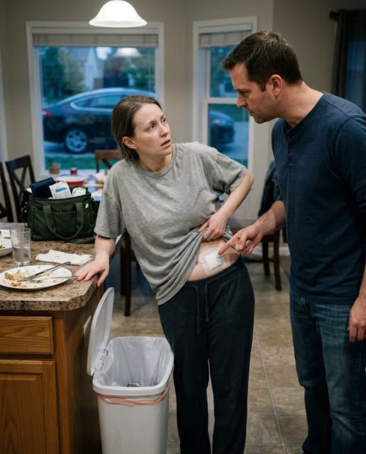 MY HUSBAND SHOVED MY HEAD INTO A TRASH CAN DAYS AFTER CANCER SURGERY — THEN MY HOME NURSE CAME BACK FOR HER BAG AND HEARD ME BEG HER TO GET ME OUT