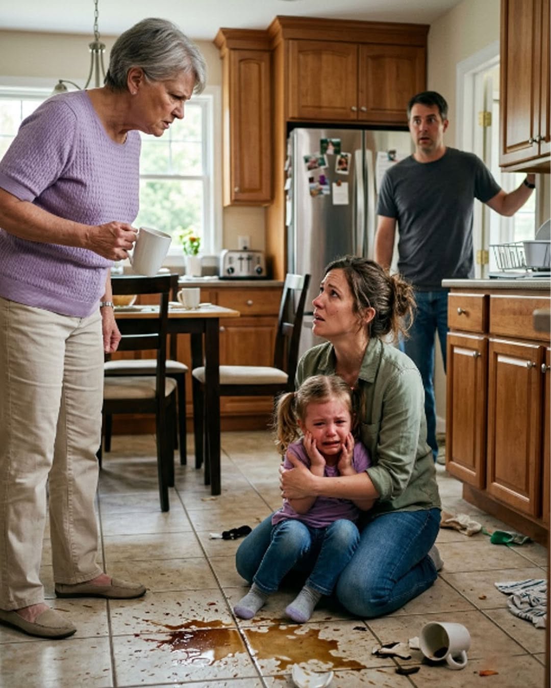 MY MOTHER-IN-LAW THREW A MUG AT MY TWO-YEAR-OLD DAUGHTER — THEN THE SECURITY CAMERA EXPOSED THE “ACCIDENTS” SHE HAD BEEN STAGING FOR YEARS