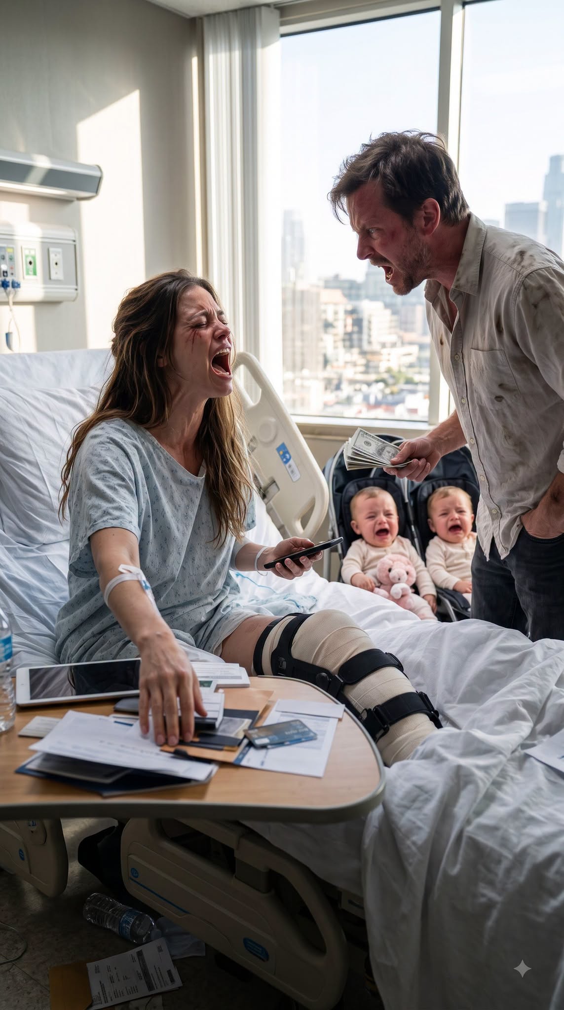 MY HUSBAND KICKED A TOY BASKET INTO OUR ONE-YEAR-OLD TWINS WHILE I COULDN’T WALK — THEN I FOLLOWED EVERY BANK TRANSACTION AND FOUND THE LIFE HE HAD BEEN BUILDING TO AVOID BEING THEIR FATHER
