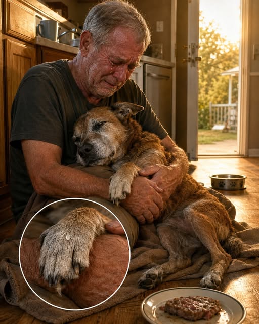 My Father Never Cried When Mom Died—Then Our Old Dog Took His Final Breath, and the Secret Hidden in His Collar Changed Our Family Forever