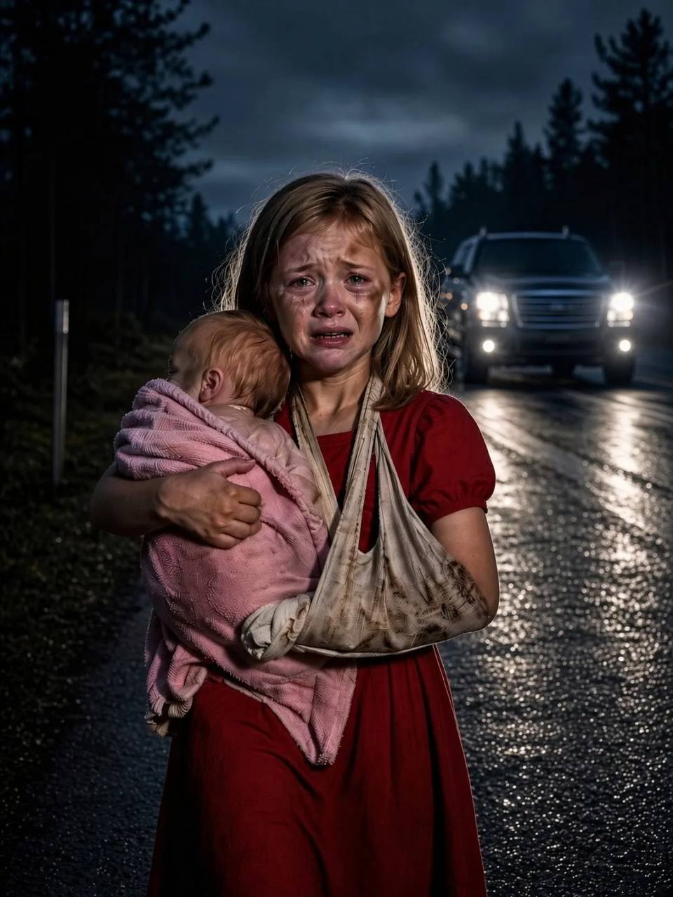 The Girl in the Headlights — What the Millionaire Found Inside Her Baby Sister’s Blanket