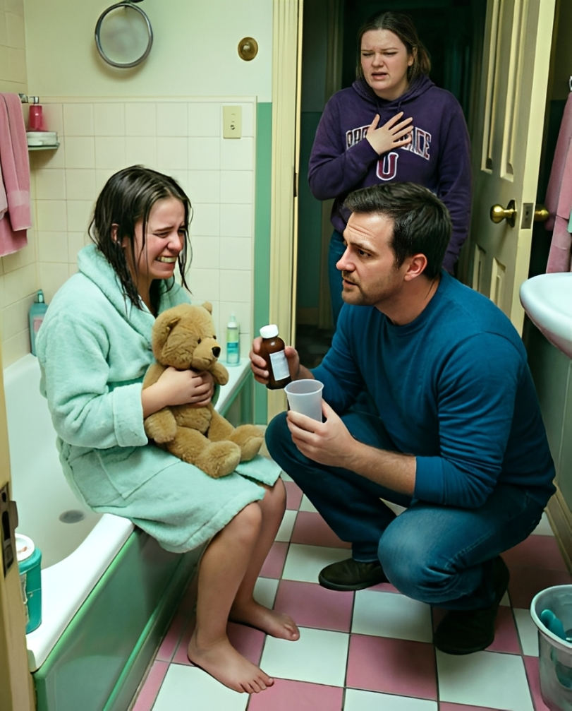 My five-year-old daughter always bathed with my husband. They would stay locked in there for more than an hour every single night.