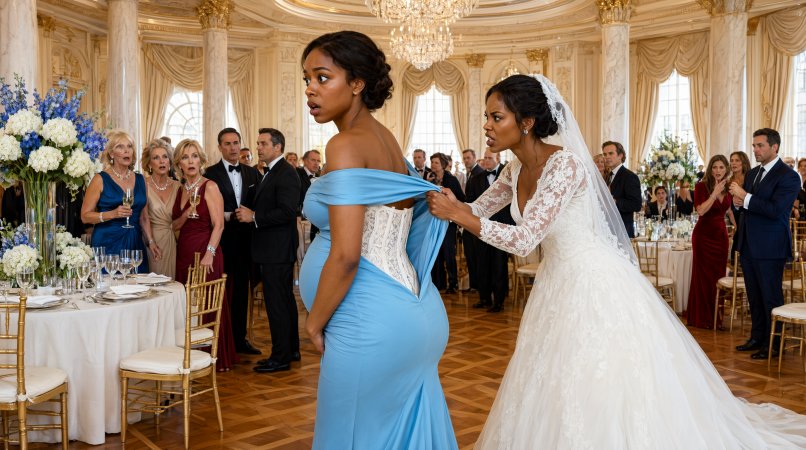 My sister-in-law had my dress ripped apart in front of 200 wedding guests over her missing diamond ring — then my father answered my phone call and made the entire ballroom go silent.