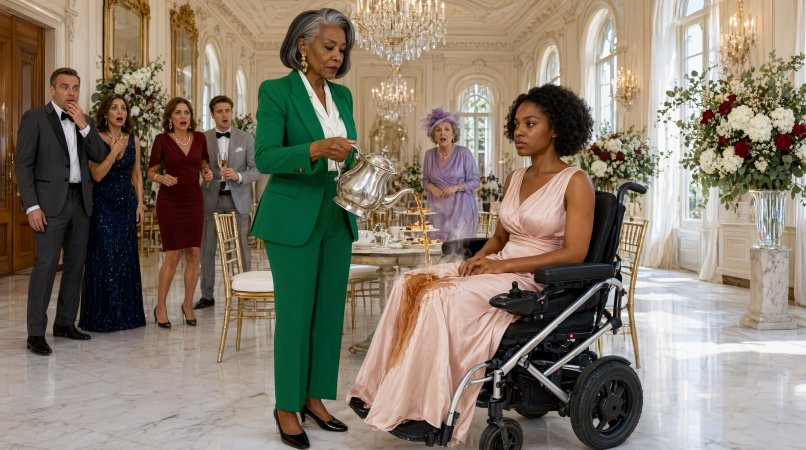 "THE ENTIRE BALLROOM WATCHED ME BURN IN MY WHEELCHAIR—BUT NOBODY NOTICED THE THREE QUIET TAPS THAT MADE SEVERAL POWERFUL MEN REACH FOR THEIR PHONES.