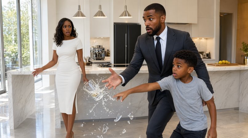 The modern, pristine white kitchen was silent except for the faint clink of ice as Mark lifted the glass to his lips.