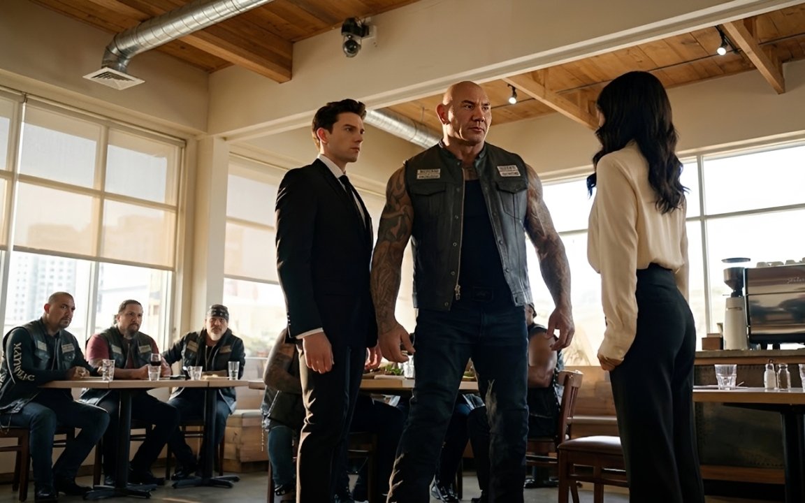 The woman stepped up to the bikers' table with shaking hands.