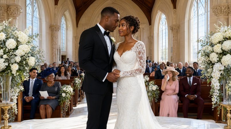 At the altar, my groom crushed my hand and whispered, "From now on, you belong to me.