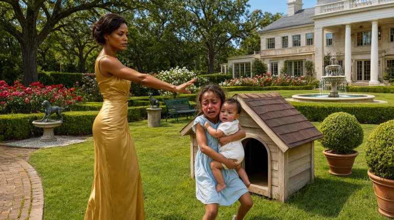 He Looked Through The Mansion Window And Saw His Wife Shoving His Children Into A Locked Doghouse.