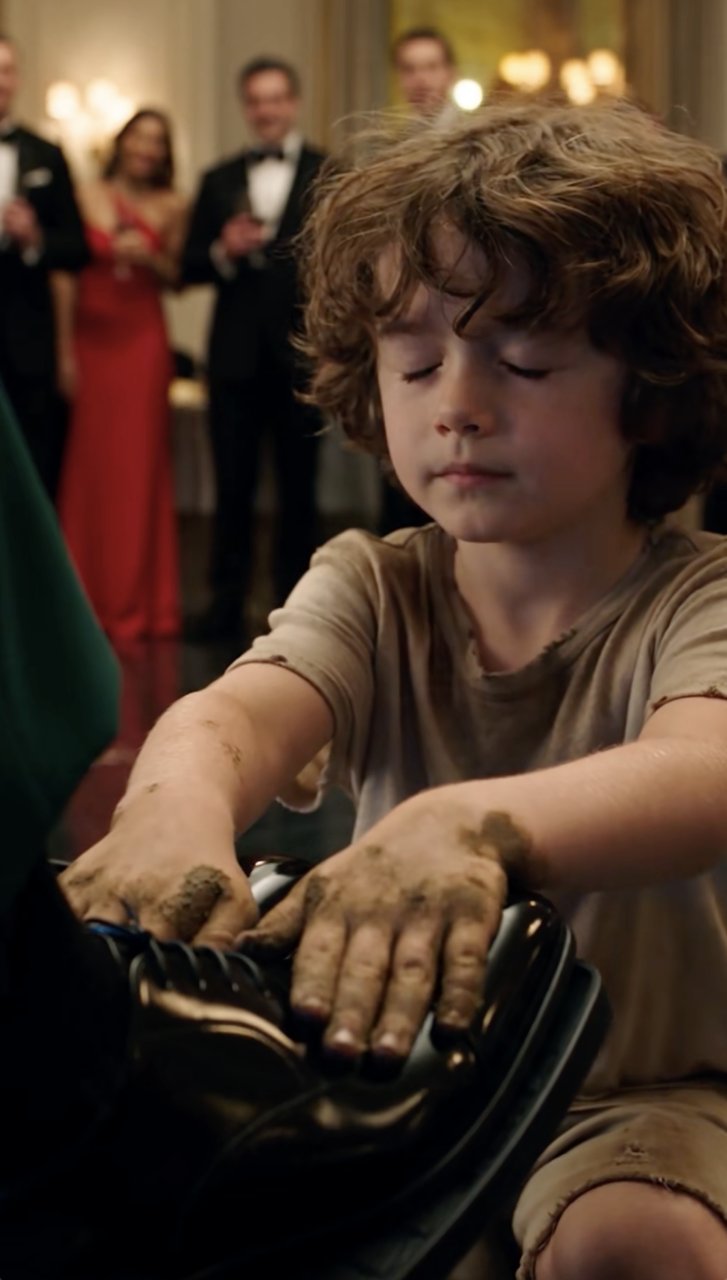 The richest man in the restaurant laughed when the barefoot boy said he could make him walk.