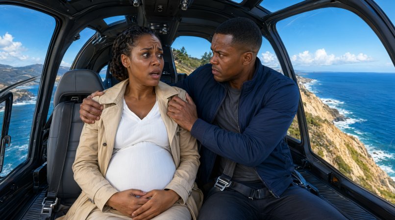 My husband kissed my forehead seconds before he pushed his pregnant wife out of a helicopter over the California coast.