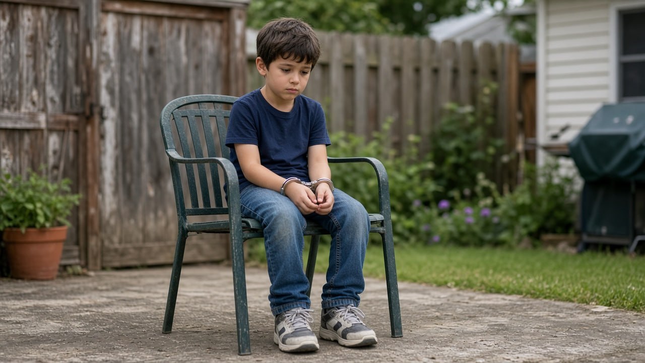 I walked into my sister’s backyard and saw a little boy chained to a fence—then she slapped him across the face for begging me not to leave.