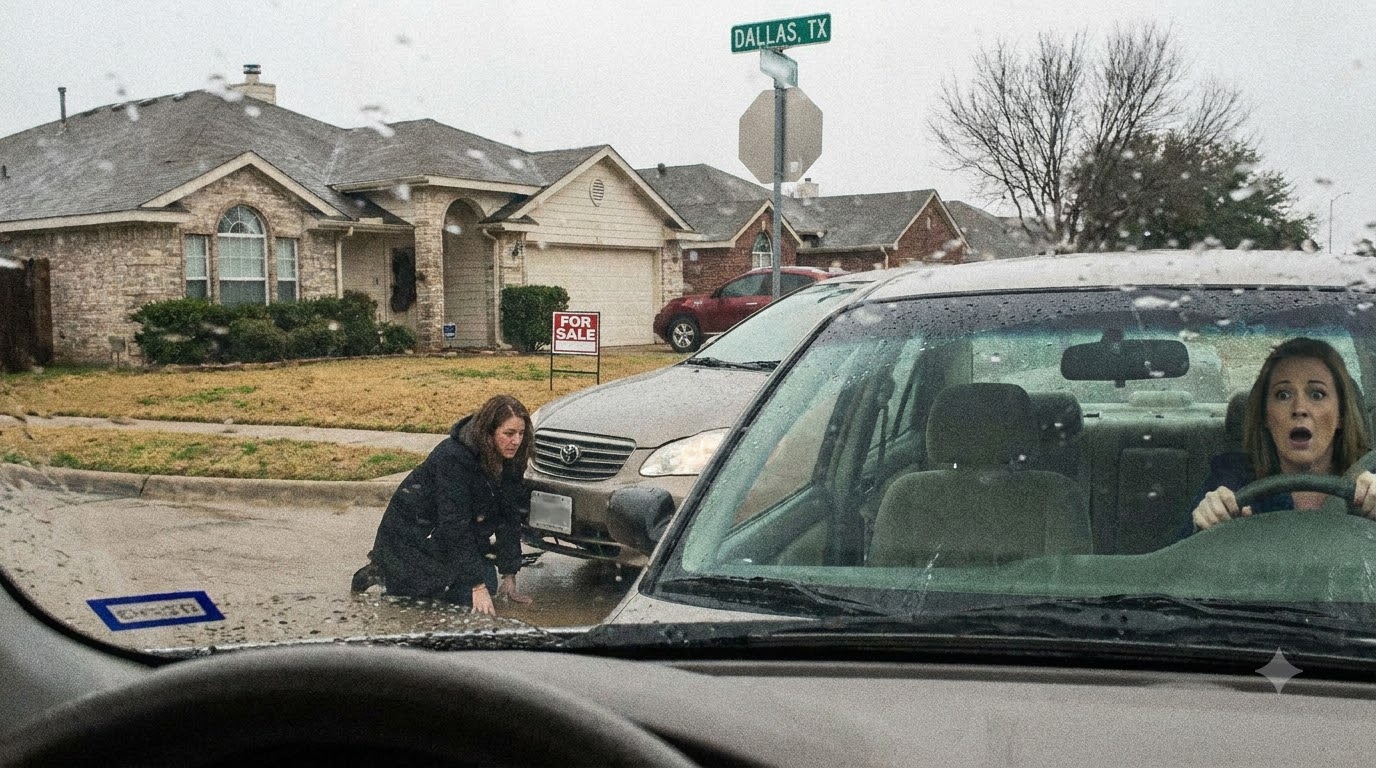 I saw my husband’s mistress standing outside our Dallas home—and seconds later, my car hit her before I even understood what I had done.