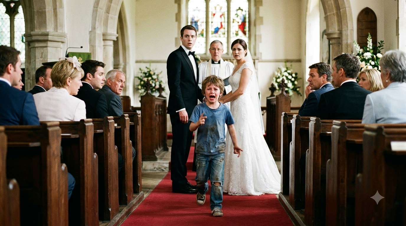 A Ragged Little Boy Ran Into My Wedding And Screamed, “Dad, Please Save Mom!”—Then I Saw My Groom’s Face