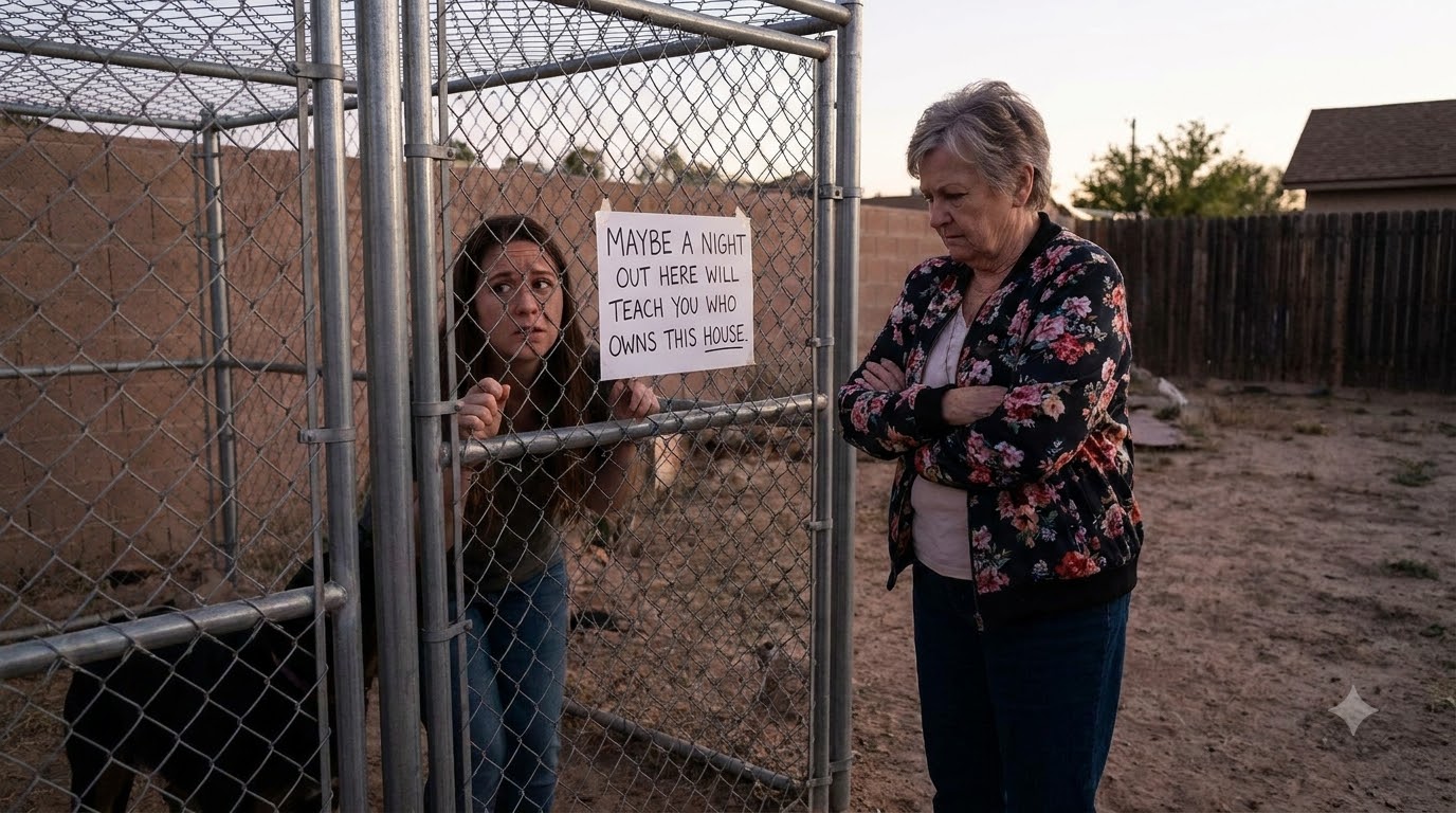 My mother-in-law locked me inside the dog kennel and said, “Maybe a night out here will teach you who owns this house.”