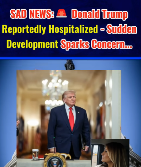OMG BREAKING: Donald Trump Reportedly Hospitalized — Sudden Development Sparks Concern