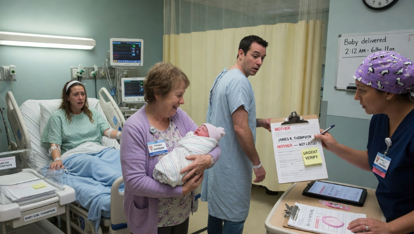 T6.The delivery room went completely silent when the charge nurse reviewed the hospital intake documents—exposing a devastating secret my husband and his mother had been hiding from me for nine months.