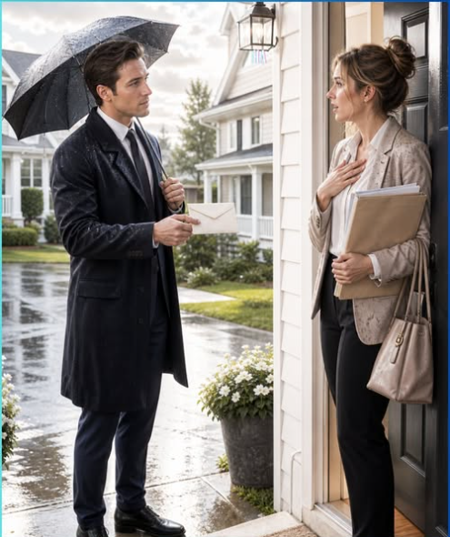 she missed the interview that could save her family because she helped a stranger in the rain, then he showed up at her door