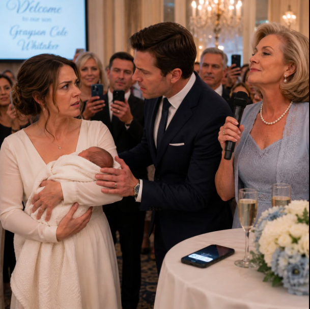 My husband let his mother announce our baby’s name in front of a packed ballroom