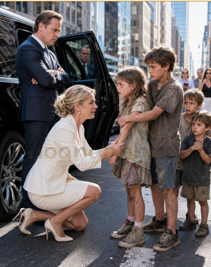 Millionaire was about to fire four children who were cleaning her truck: “Get Those Kids Away From My Car”—But she Saw the Mark on the Girl’s Wrist and the terrifying secret she discovered paralyzed all of city…