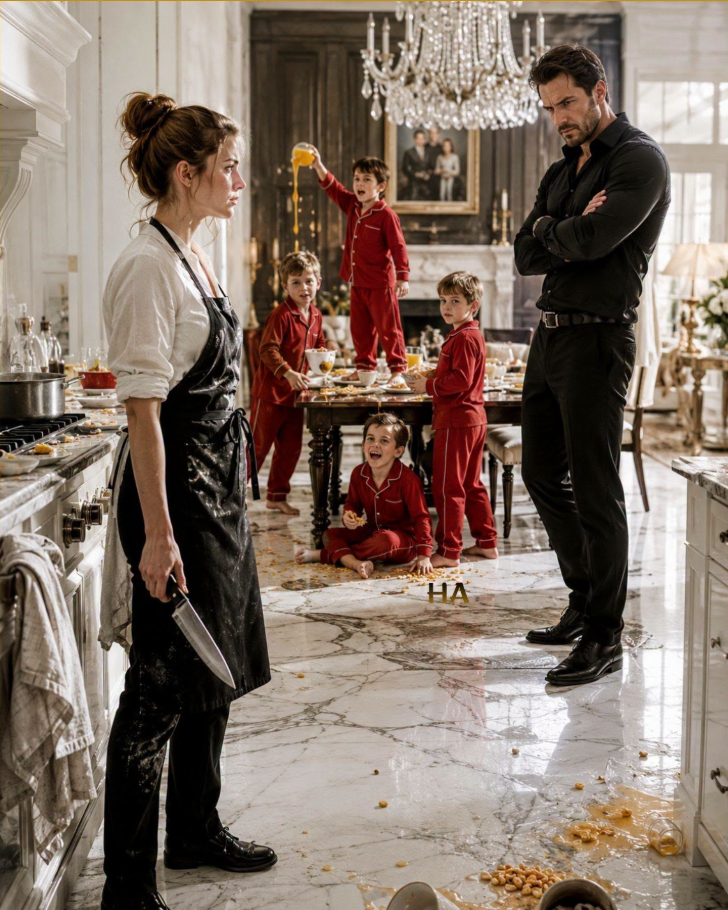 No nanny ever survived a dinner with the billionaire tycoon's four twins… until a poor, distraught mother took her place and sternly asked him why the children were begging for his attention…