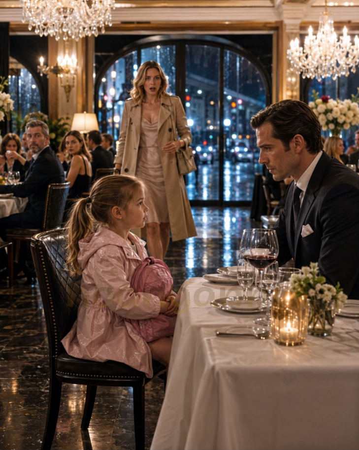 Innocent little girl asked, "Can I sit with you until my mom arrives?" The bodyguards prepared to act, but the billionaire tycoon said, "Just let her sit there".... Then her mother walked in and saw the man sitting next to her daughter, she turned pale...