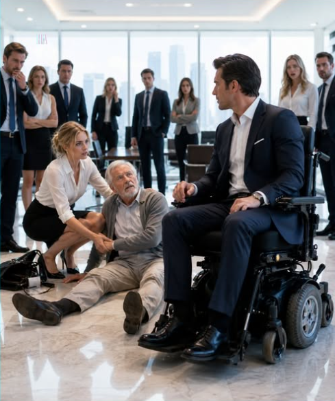 She Was Fired for Helping an Elderly Man Until a Paralyzed Millionaire Rolled In and Made the Whole Room Regret Staying Silent