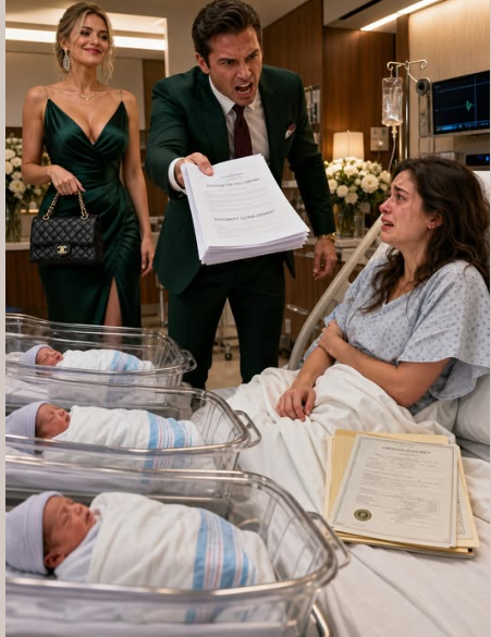 Just Hours After I Gave Birth to Our Triplets, My Husband Walked Into My Hospital Room With His Mistress—Then He Demanded I Sign Away Everything