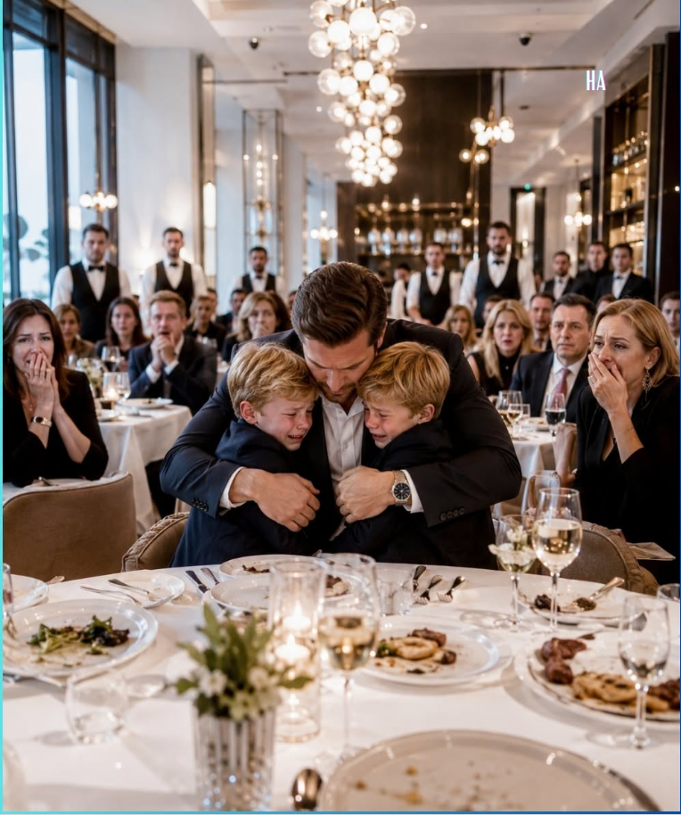 d.A Millionaire Took His Twin Sons to Dinner and Left the Whole Restaurant in Tears.