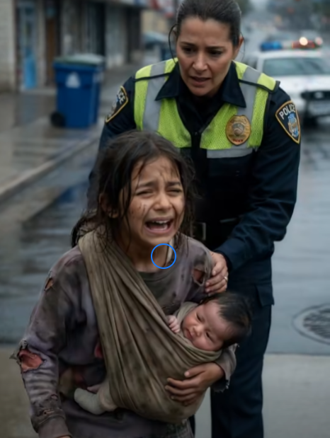 A cop thought it was just a homeless child… until he realized the ‘bag’ she was carrying was actually a baby.