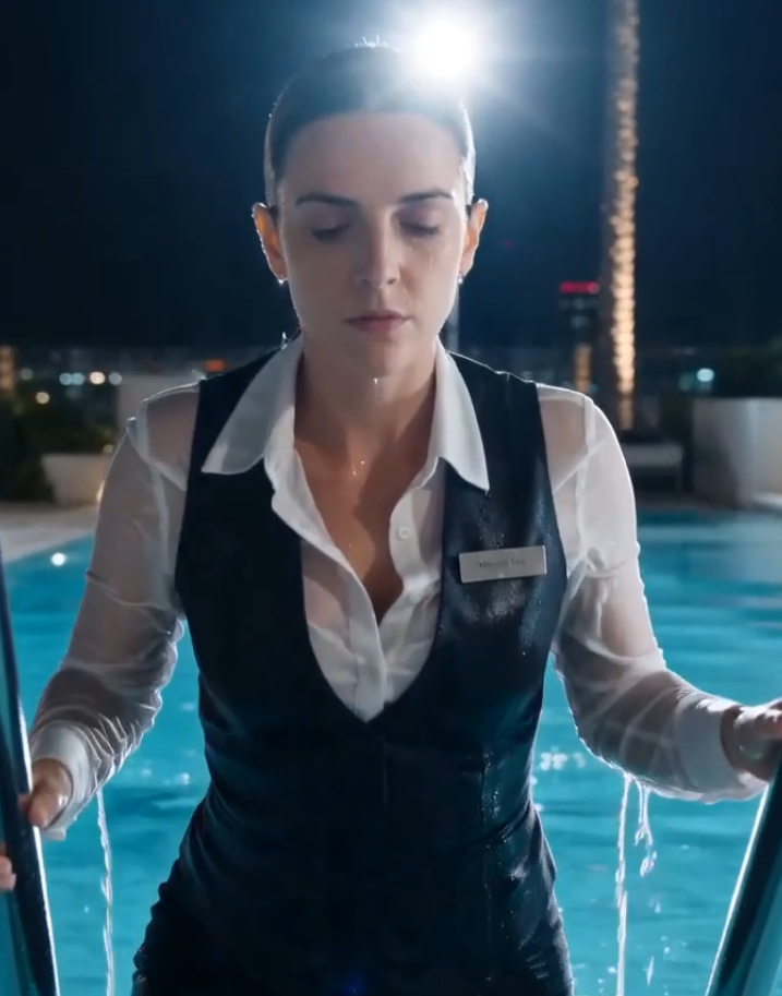 Two Socialites Laughed After Pushing a Hotel Maid Into the Pool… Then One Sentence Changed Everything
