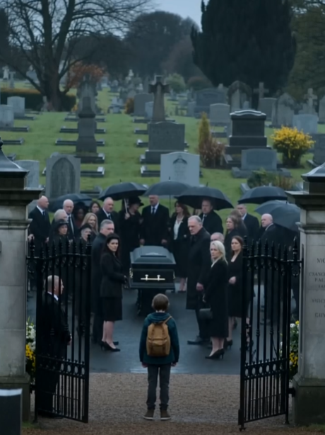 You need to leave," Patricia said, stepping closer, her voice dropping low and sharp. "I don't know who sent you here or what you were told, but this is a private family burial and you have no right—"