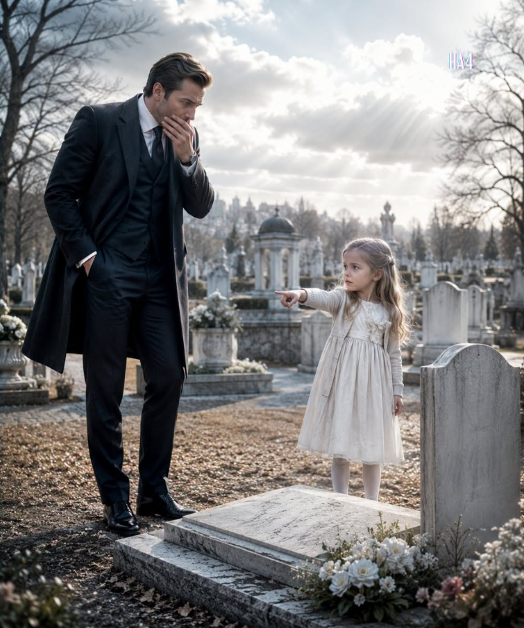 the billionaire had buried his son for a year—until a little girl at the cemetery pointed at the grave and whispered, “he’s not in there”