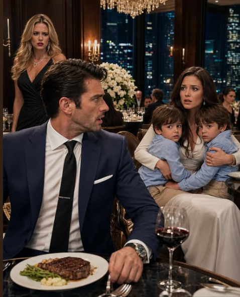 The Mafia Boss Saw His Ex-Wife With Twins While Dining With His New Wife