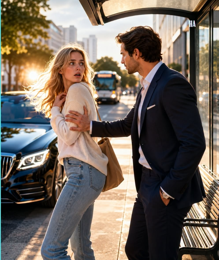 d.She Thought the Millionaire Was Stalking Her Until He Stopped Her at the Bus Stop and Said the One Thing She Never Expected