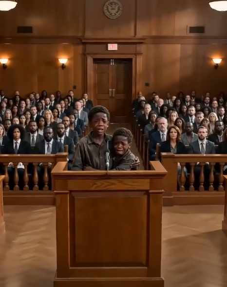 The courtroom fell silent when the younger brother grabbed the judge's sleeve.