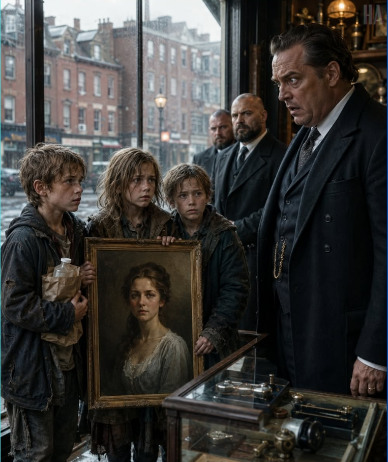 The Homeless Triplets Sold Their Mother’s Painting for Medicine—Then the Most Feared Man in Boston Saw the Face and Turned White